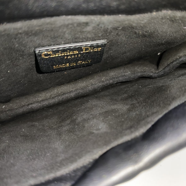 Cannage Lambskin Shoulder Bag Black