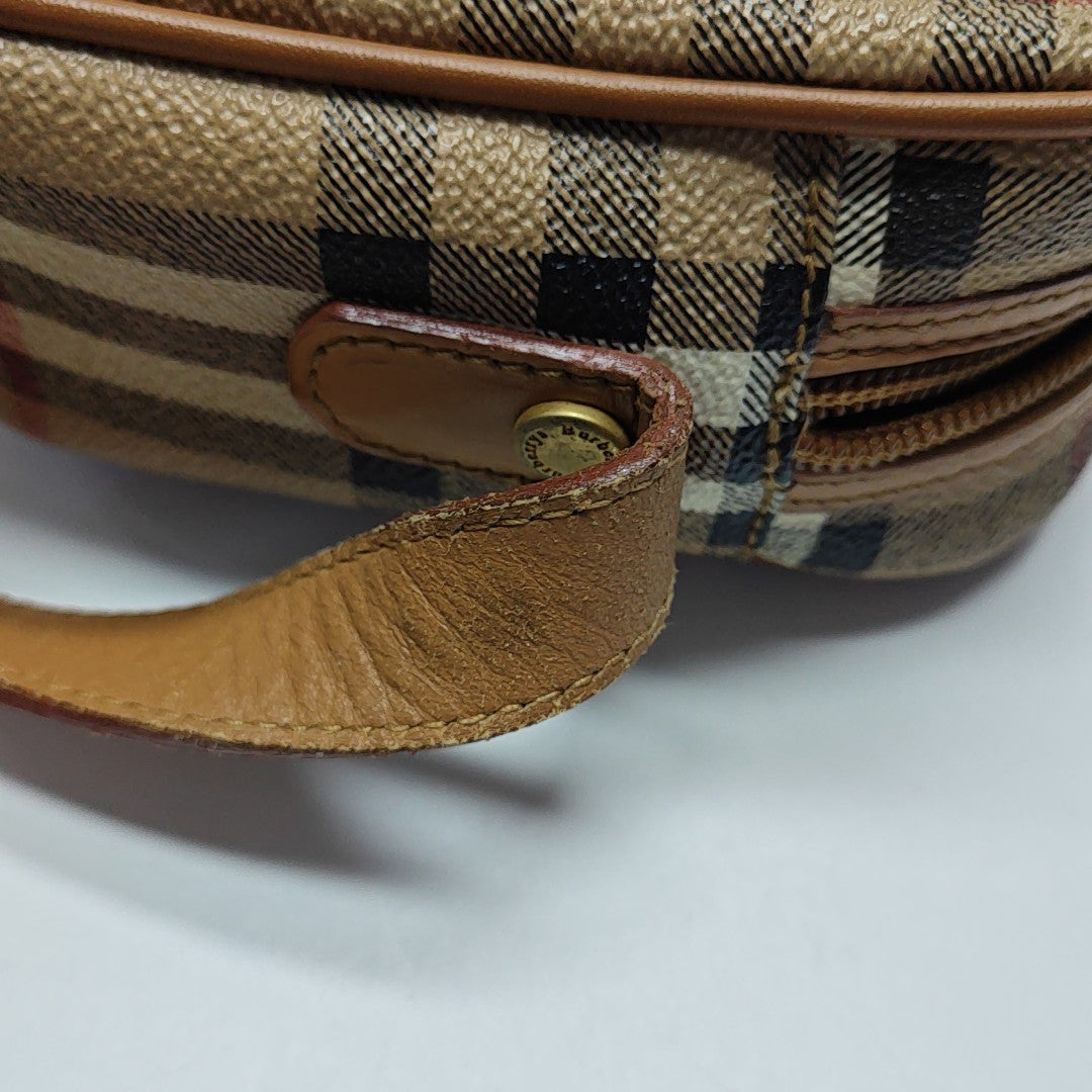 Coated Canvas Shoulder Bag Beige