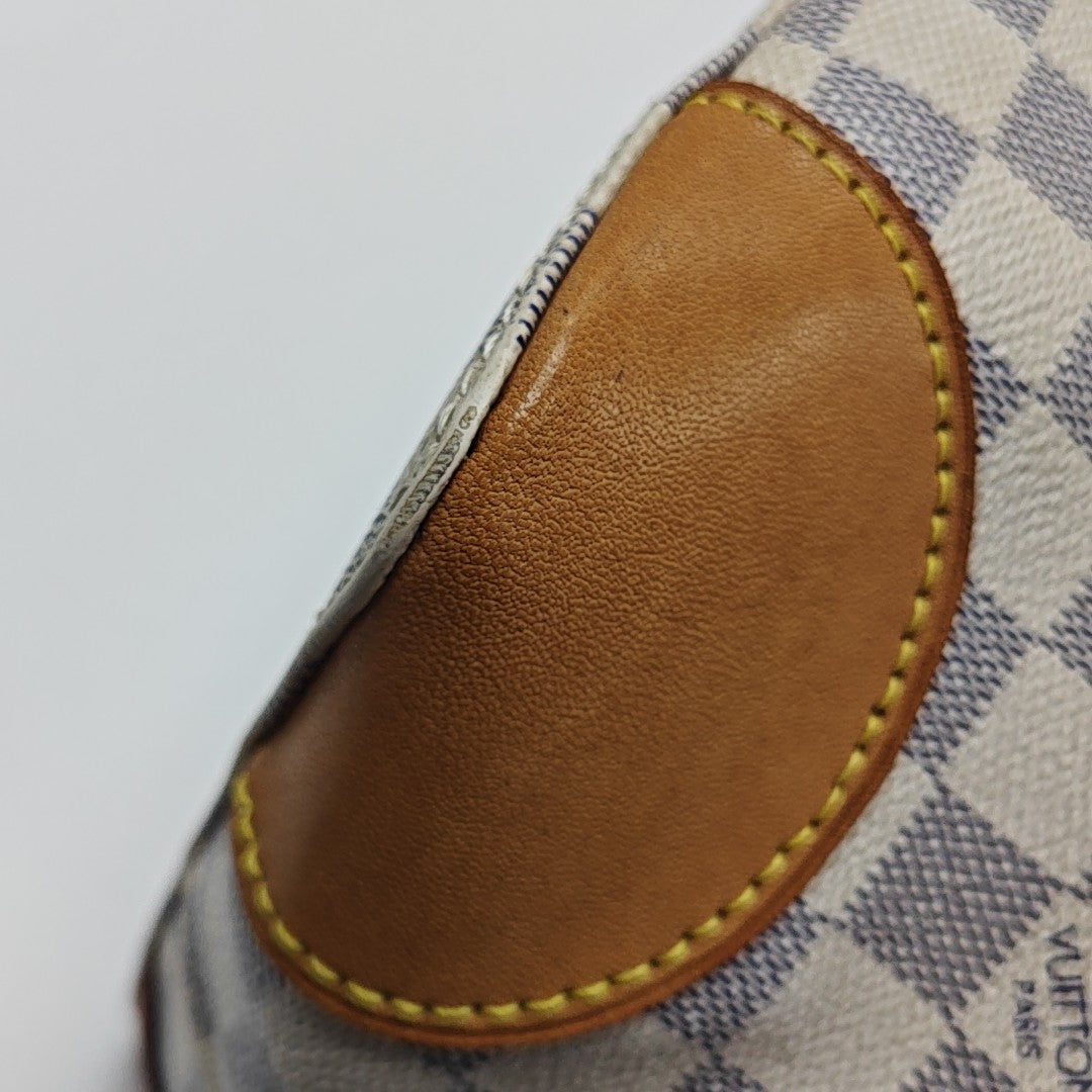 HAMPSTEAD MM Damier Azur Coated Canvas White