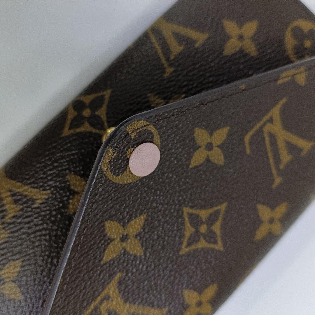JOSÉPHINE Monogram Coated Canvas Brown Wallet
