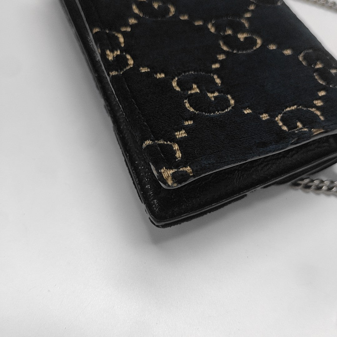 Dionysus Super Mini Monogram Velvet Blue
