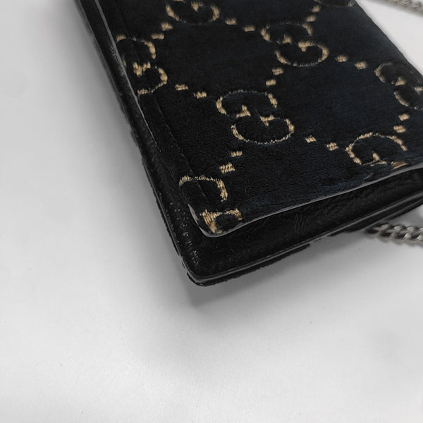 Dionysus Super Mini Monogram Velvet Blue