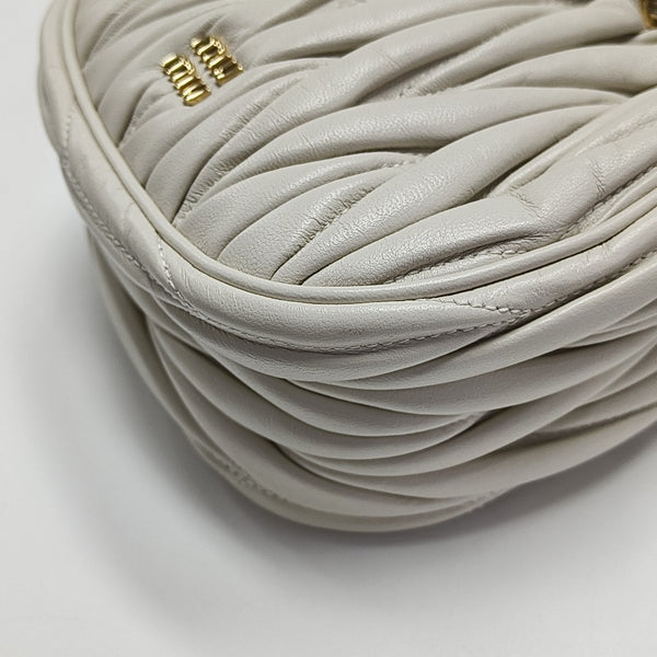 Matelassé Quilted Lambskin White