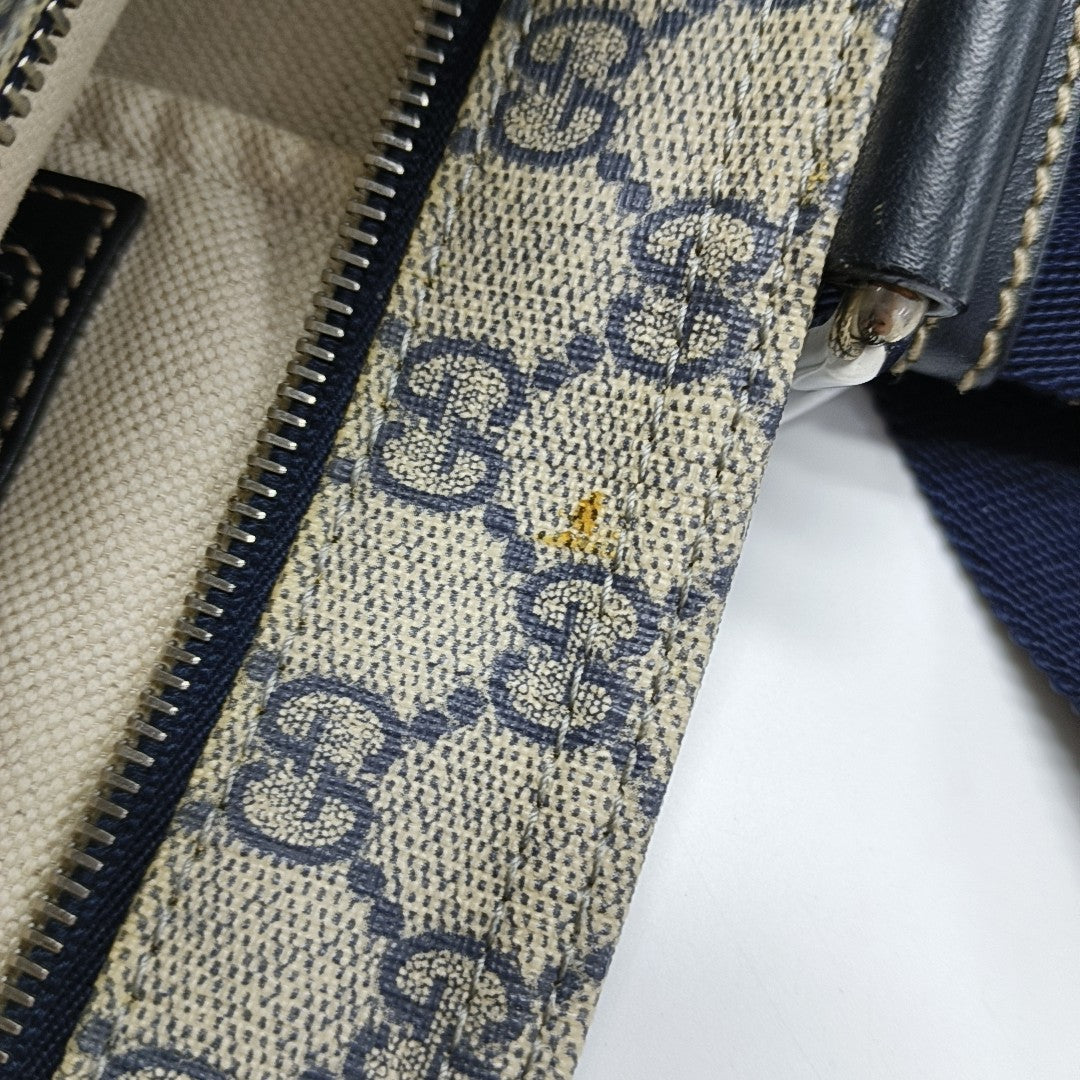Monogram Coated Canvas Shoulder Bag Gray