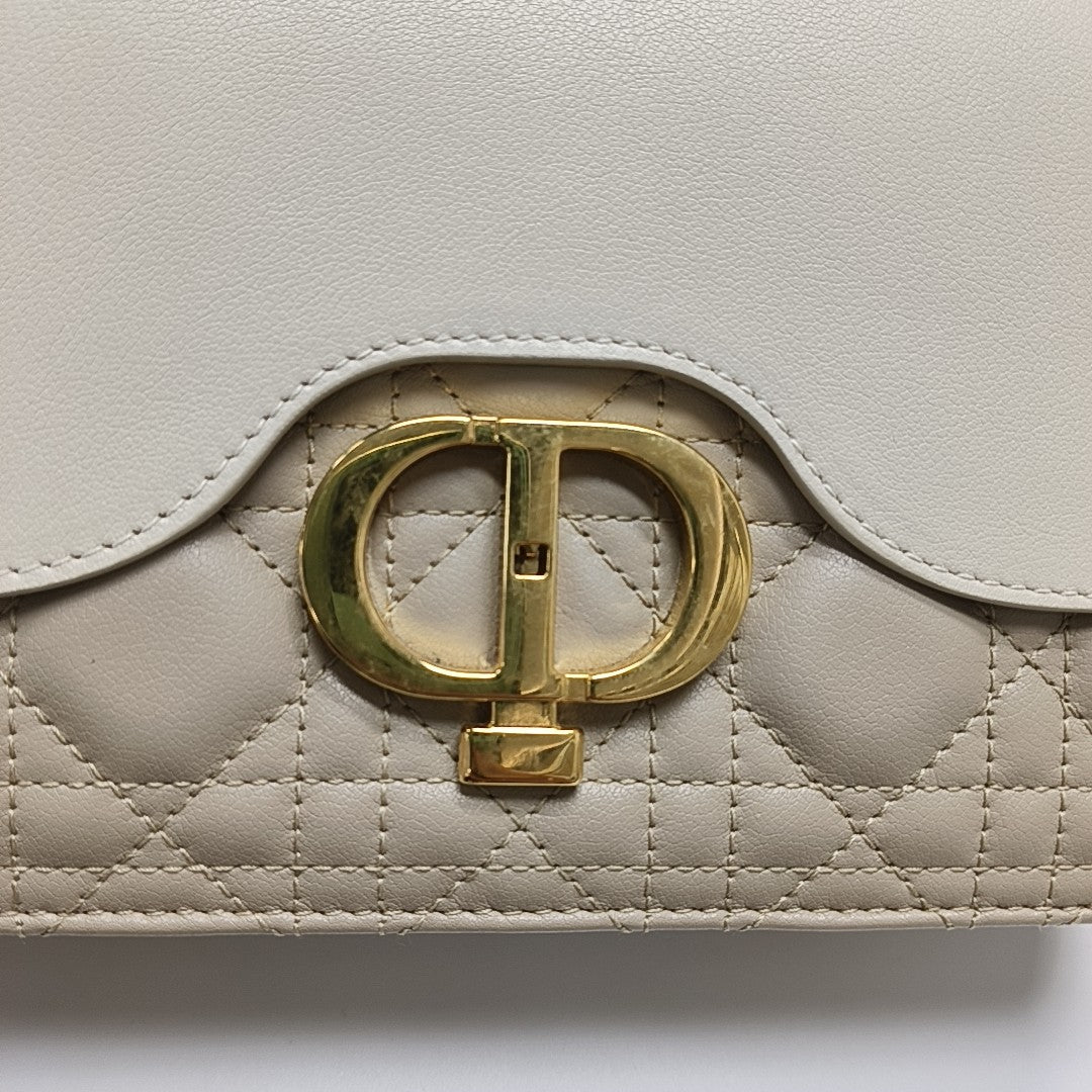Jolie Small Cannage Calfskin Beige