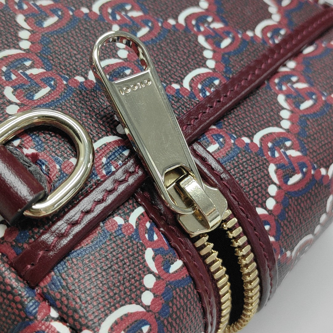 Monogram Coated Canvas Shoulder Bag Super Mini Red