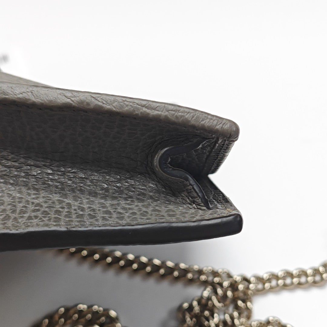 Interlocking G Small Calfskin Gray