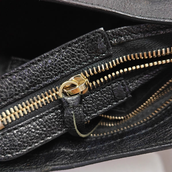 Classic Metallic Edge City Medium Lambskin Black