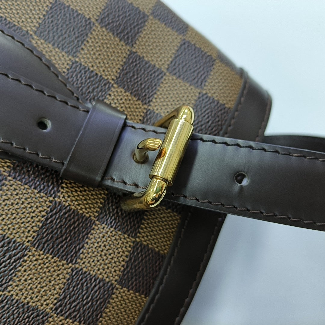 HAMPSTEAD MM Damier Ebene Coated Canvas Brown