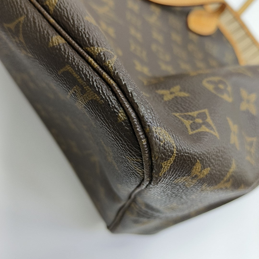 NEVERFULL GM Monogram Coated Canvas Brown