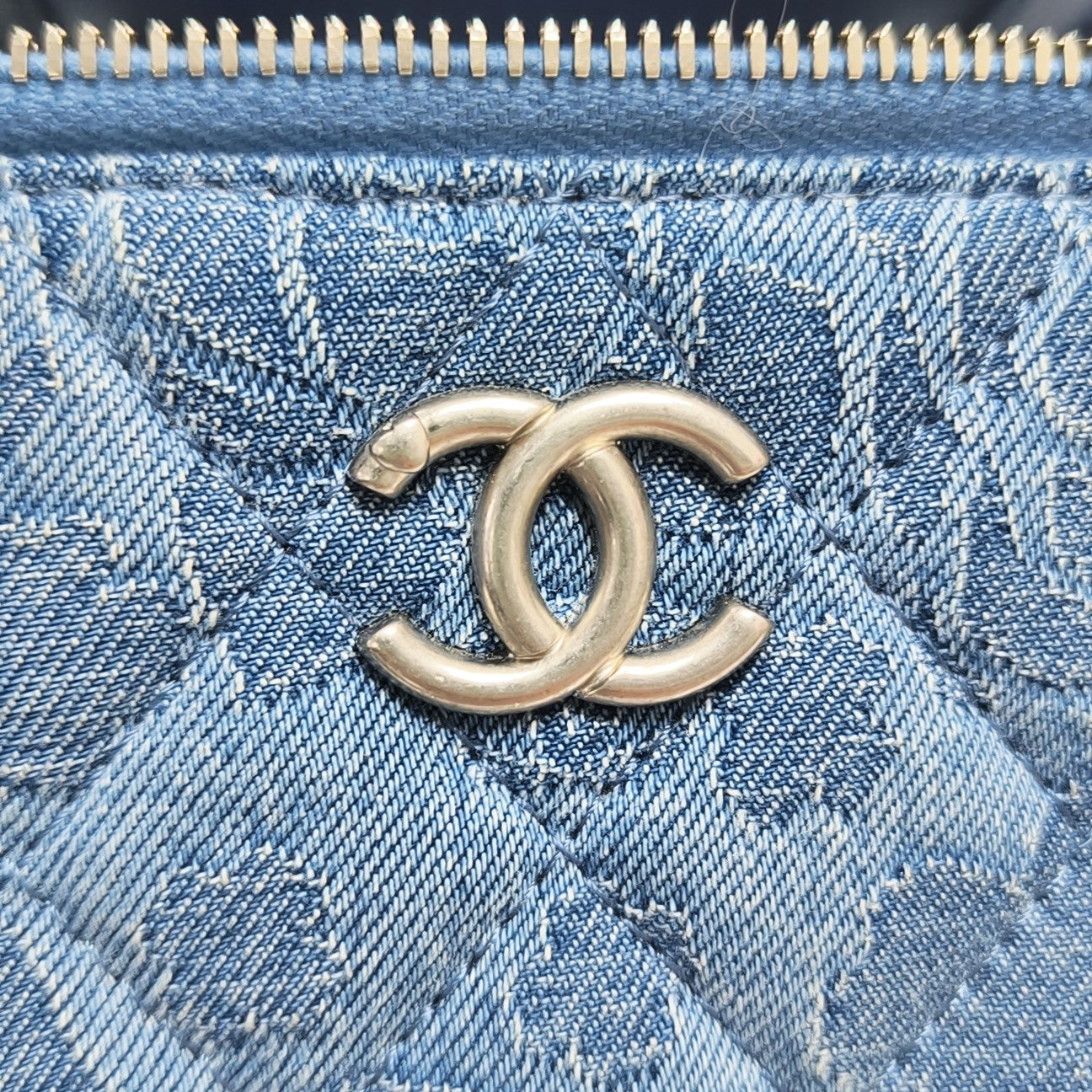 Denim Shoulder Bag Small Blue
