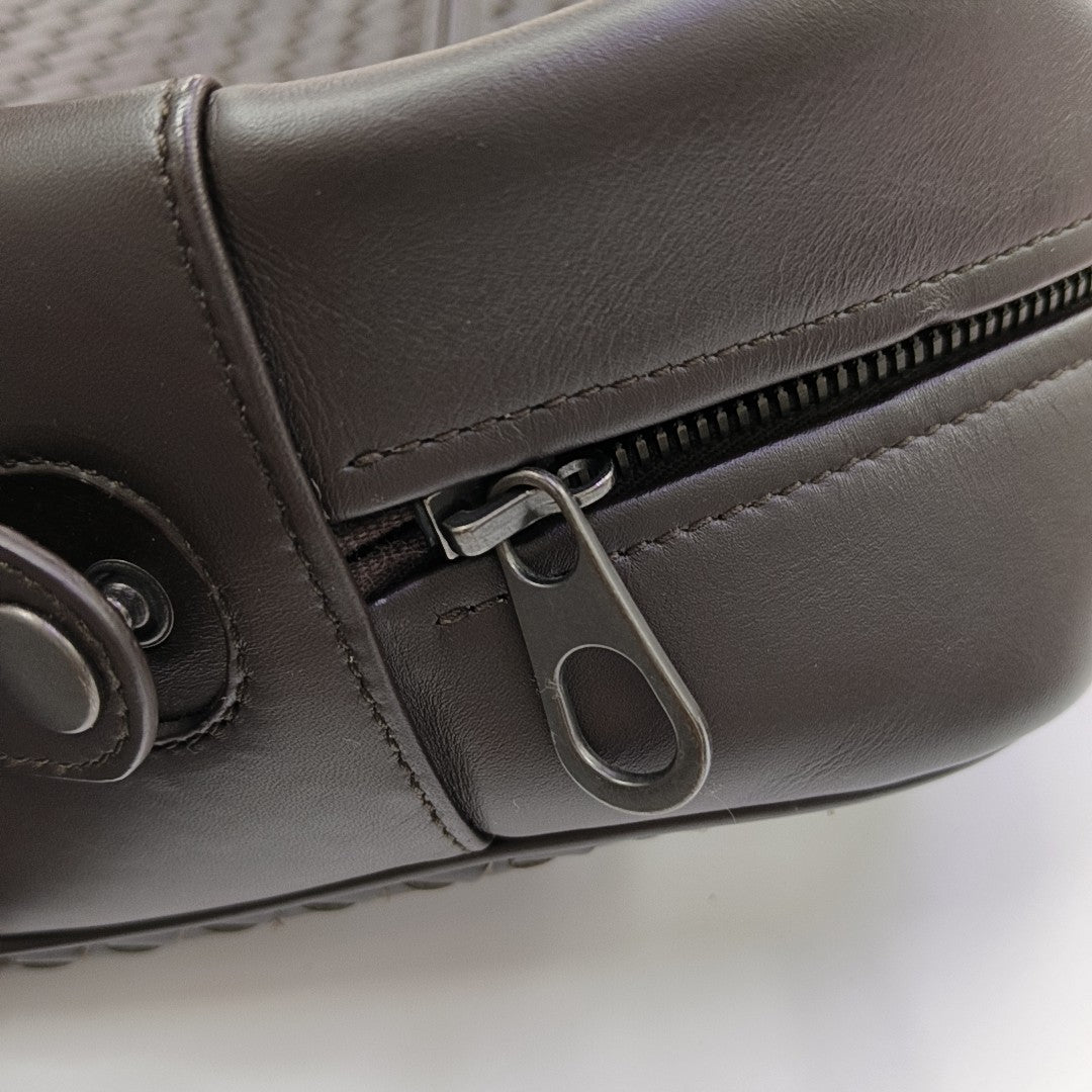 Calfskin Shoulder Bag Brown