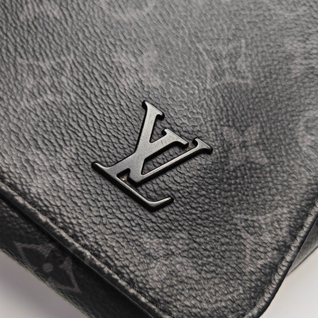 DISTRICT PM Monogram Coated Canvas Black