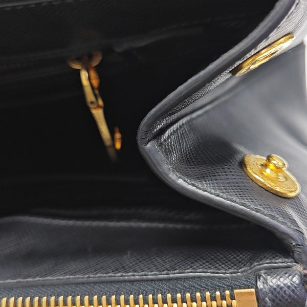Saffiano Calfskin Tote Bag Black
