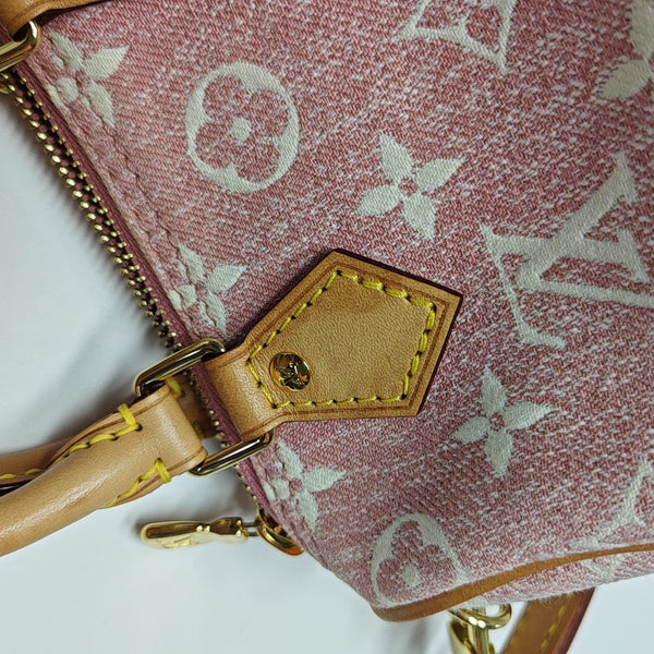 SPEEDY Nano Monogram Denim Pink