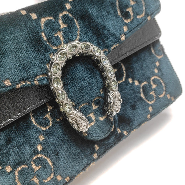 Dionysus Super Mini Monogram Velvet Green