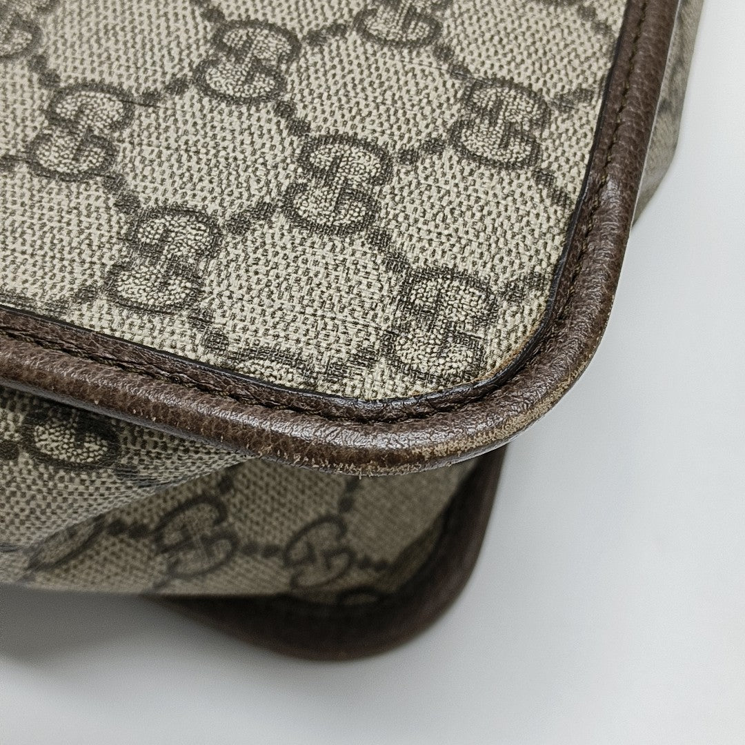 Ophidia Medium Monogram Coated Canvas Beige