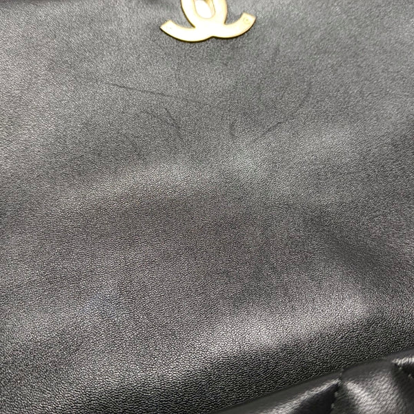 CHANEL 19 Large Quilted Lambskin Black