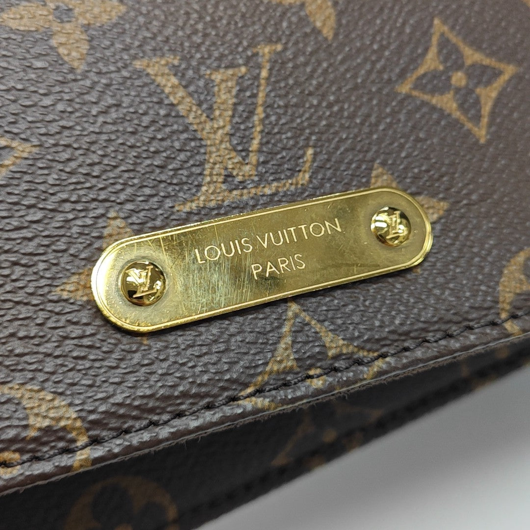 Lily Monogram Coated Canvas Brown