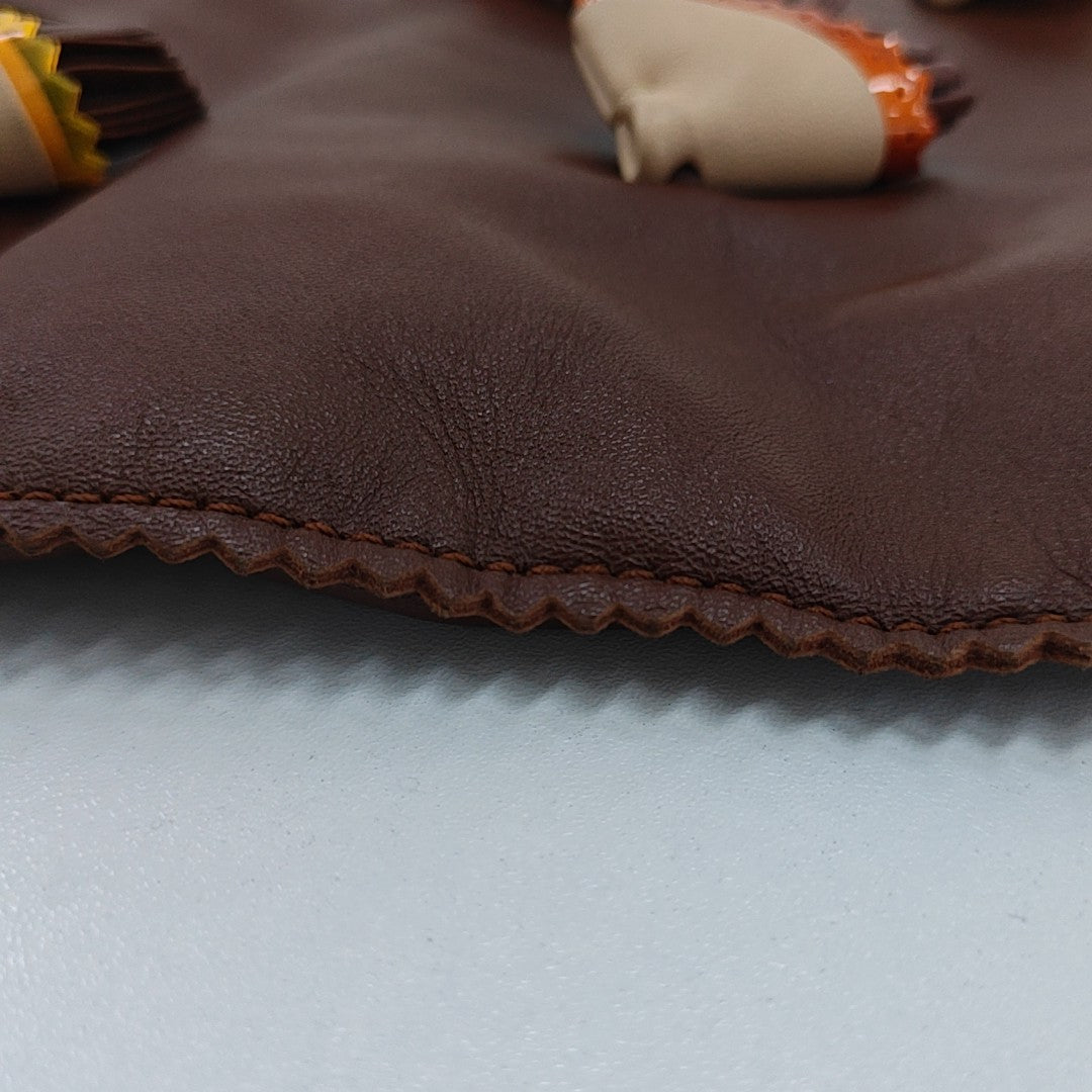 Lambskin Tote Bag Brown