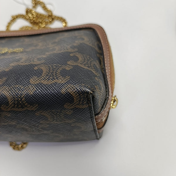TRIOMPHE CANVAS Mini Coated Canvas Brown