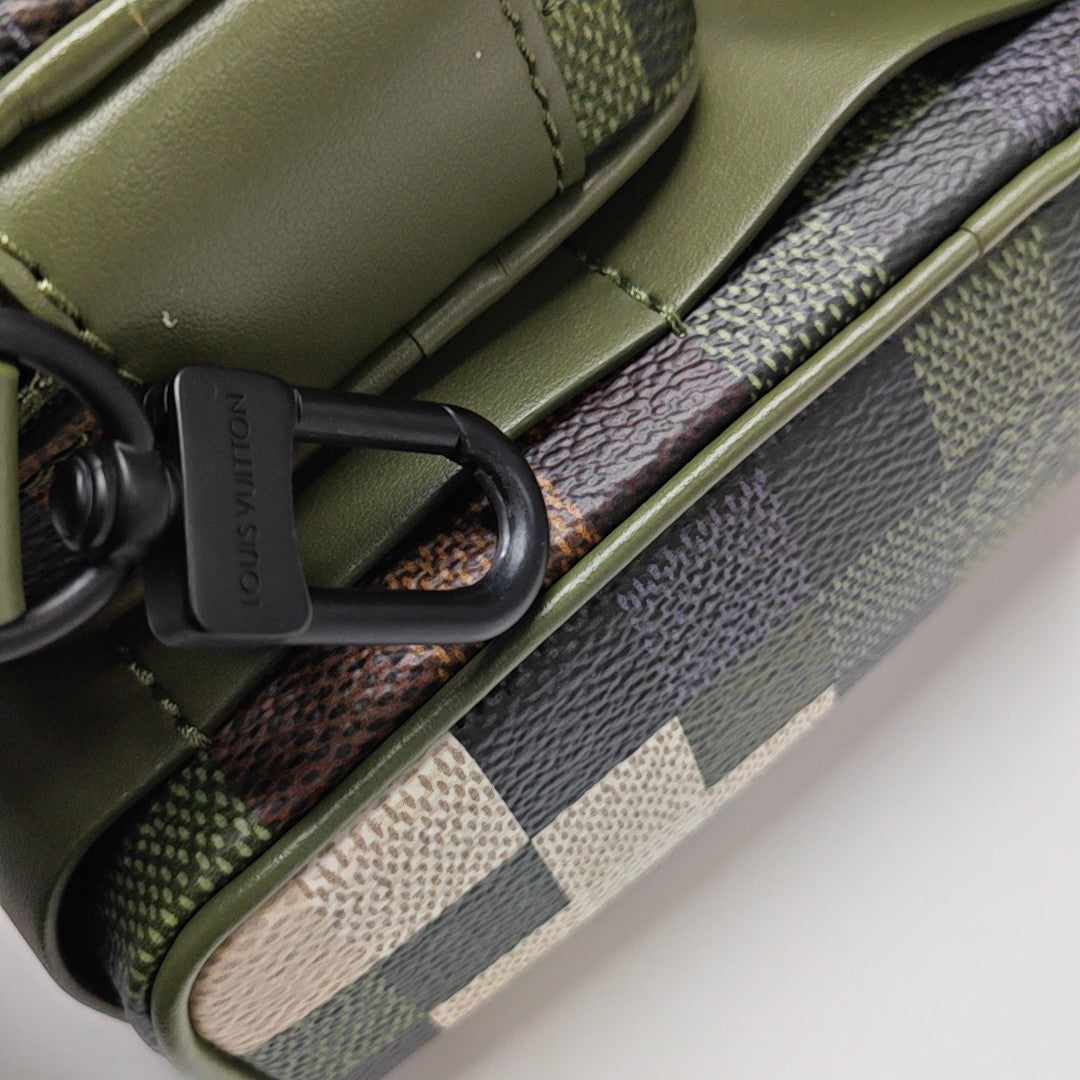 UTILITY Damier Coated Canvas Green