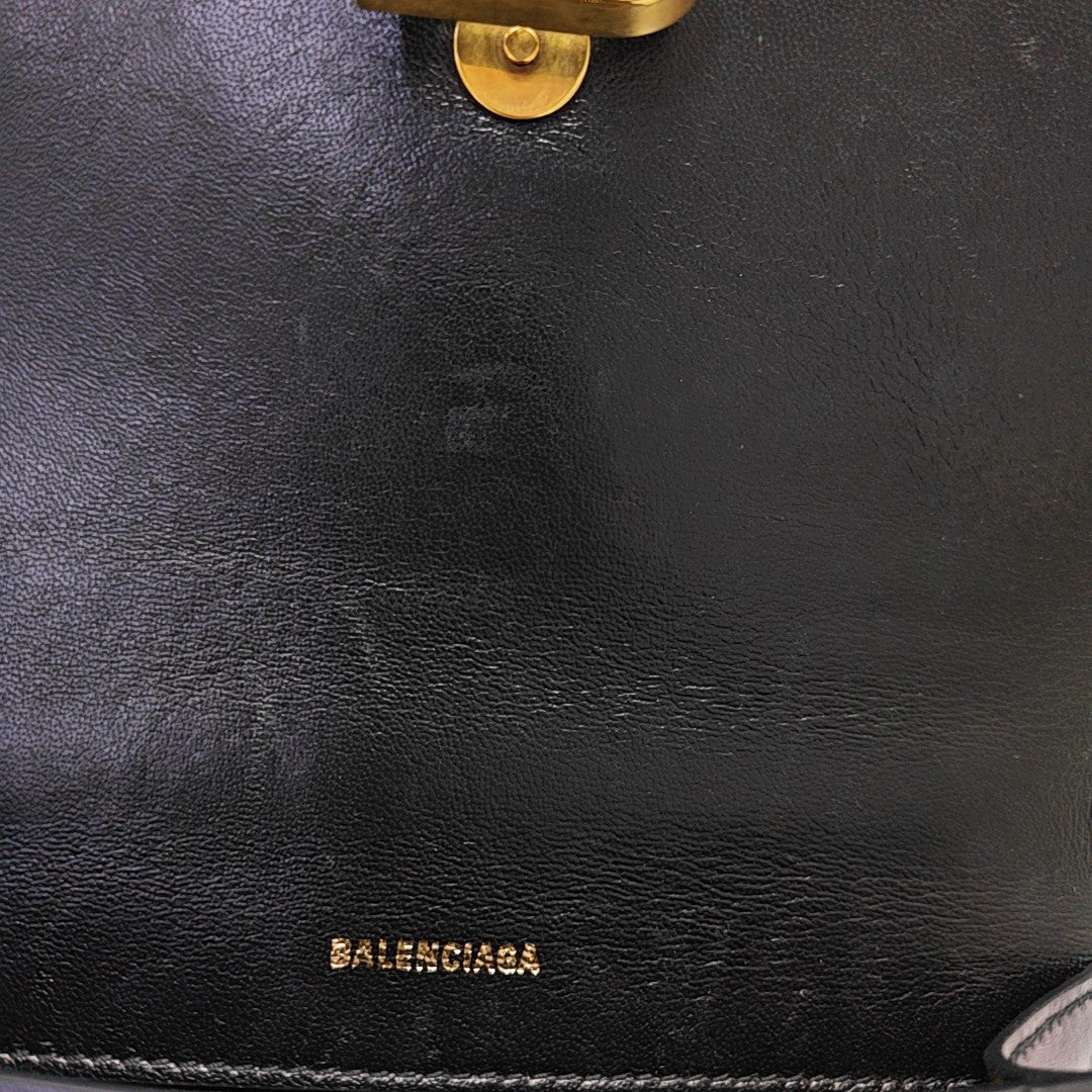 Hourglass S Calfskin Black