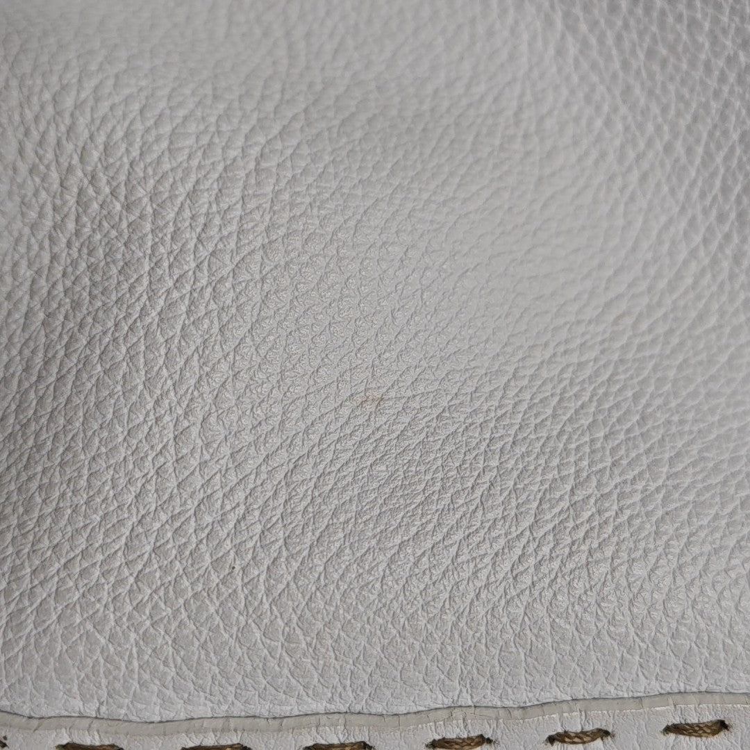 Quilted Calfskin Shoulder Bag White