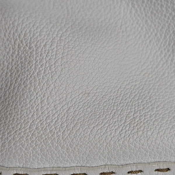 Quilted Calfskin Shoulder Bag White