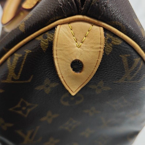 SPEEDY 30 Monogram Coated Canvas Brown