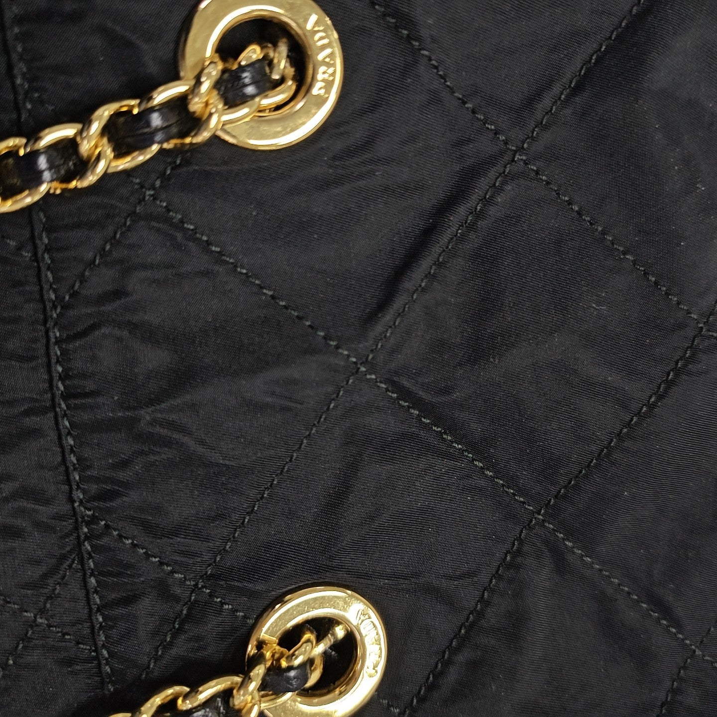 Nylon Quilted Nylon Black