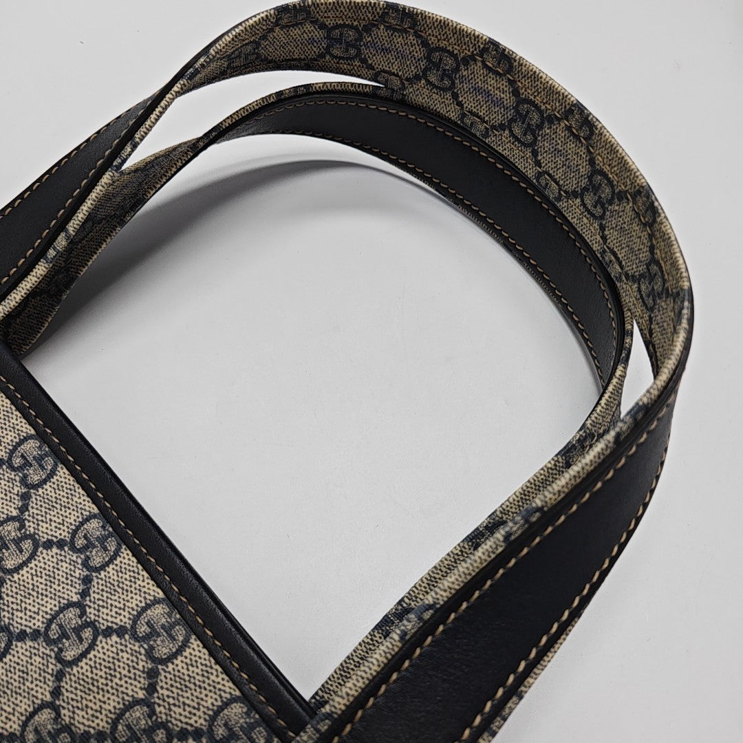 Monogram Coated Canvas Tote Bag Black