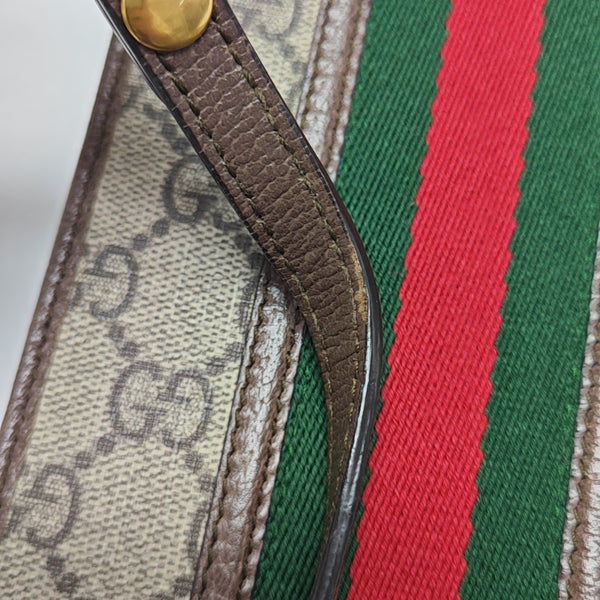 Ophidia Mini Monogram Coated Canvas Beige