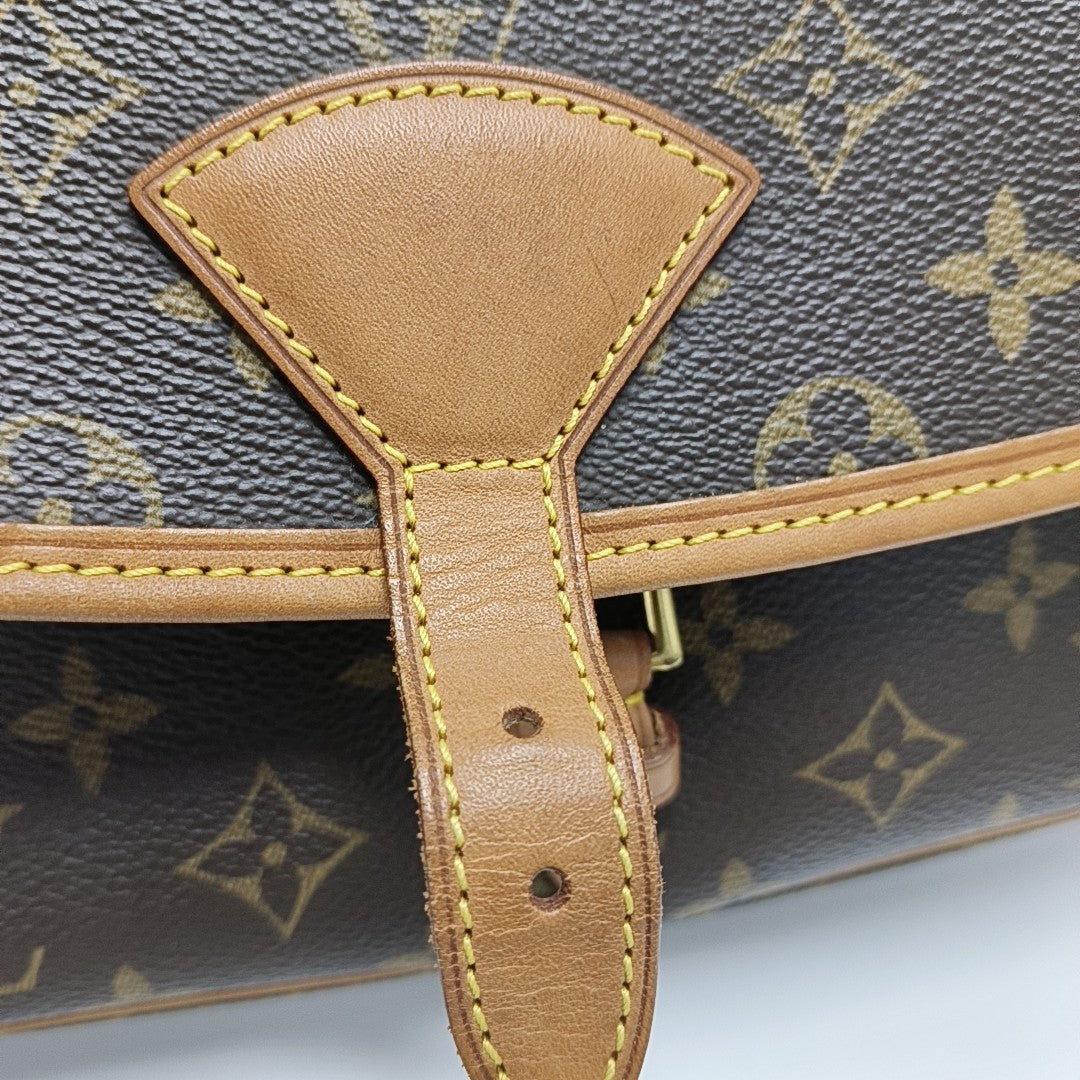 SOLOGNE PM Monogram Coated Canvas Brown