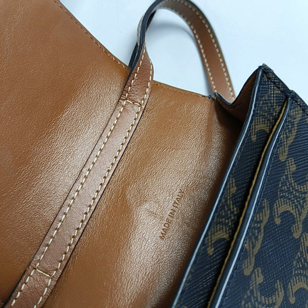 Authenticated pre-owned  TRIOMPHE Coated Canvas Black - Shoulder Bag at Looply
