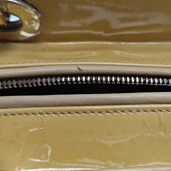 Lady Dior Medium Cannage Patent Leather Yellow