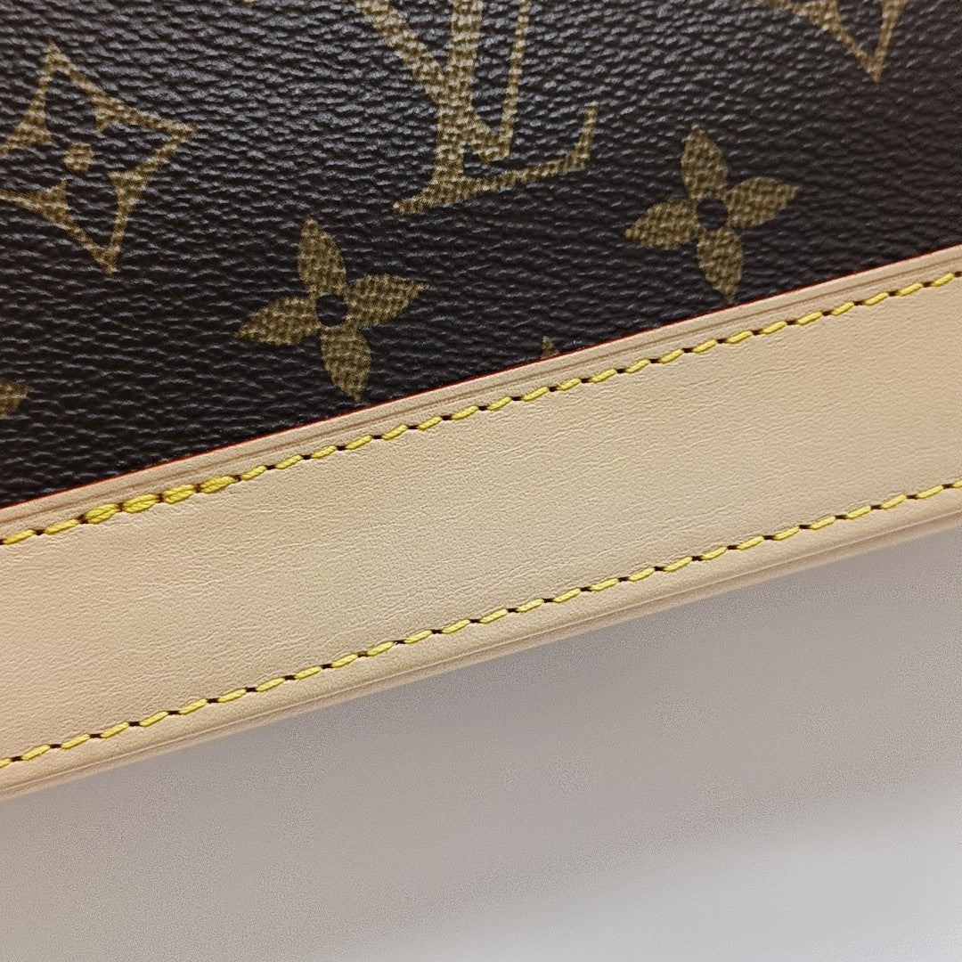 ALMA BB Monogram Coated Canvas Brown
