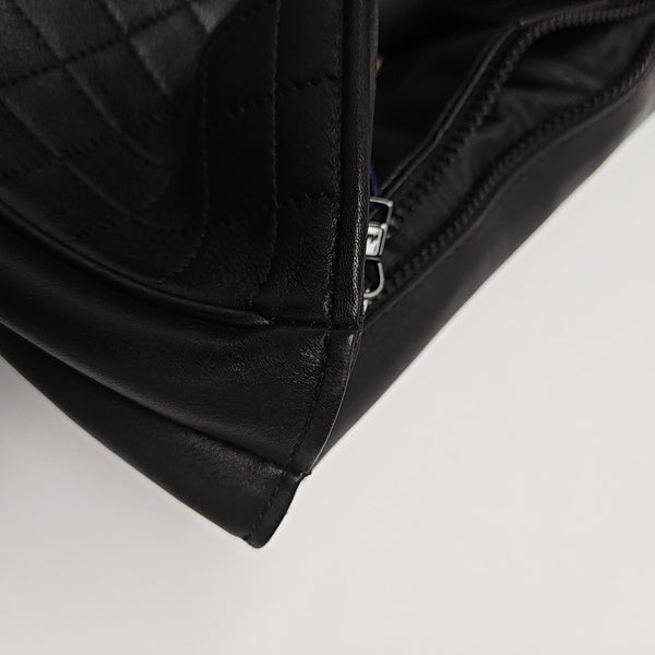 Quilted Calfskin Shoulder Bag Black