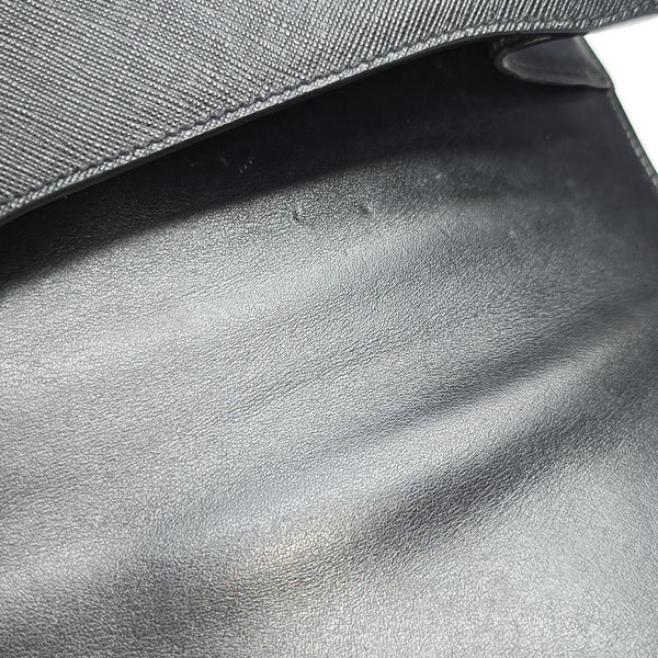 Saffiano Calfskin Shoulder Bag Black