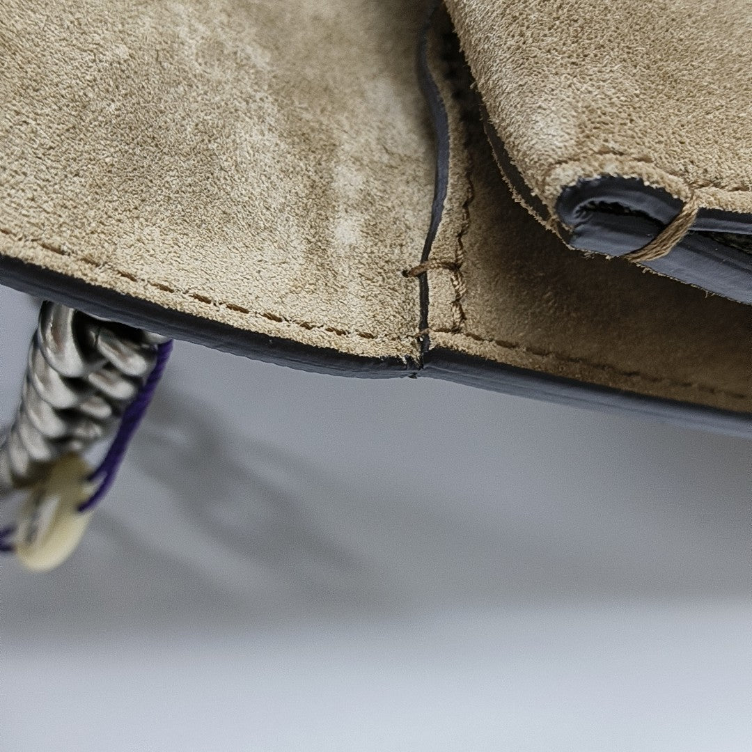 Dionysus Mini Monogram Coated Canvas Beige