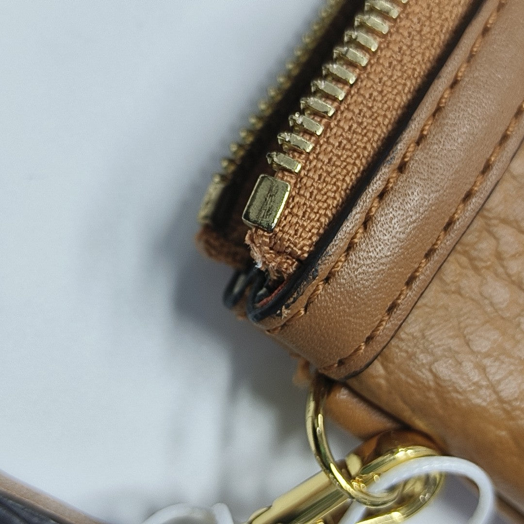 LIZ Monogram Coated Canvas Brown