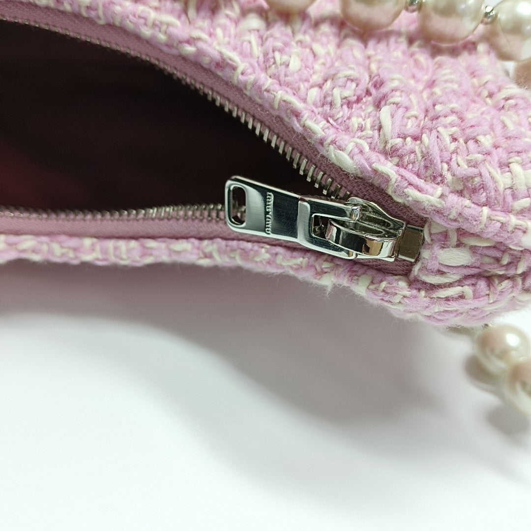 Fabric Crossbody Bag Pink