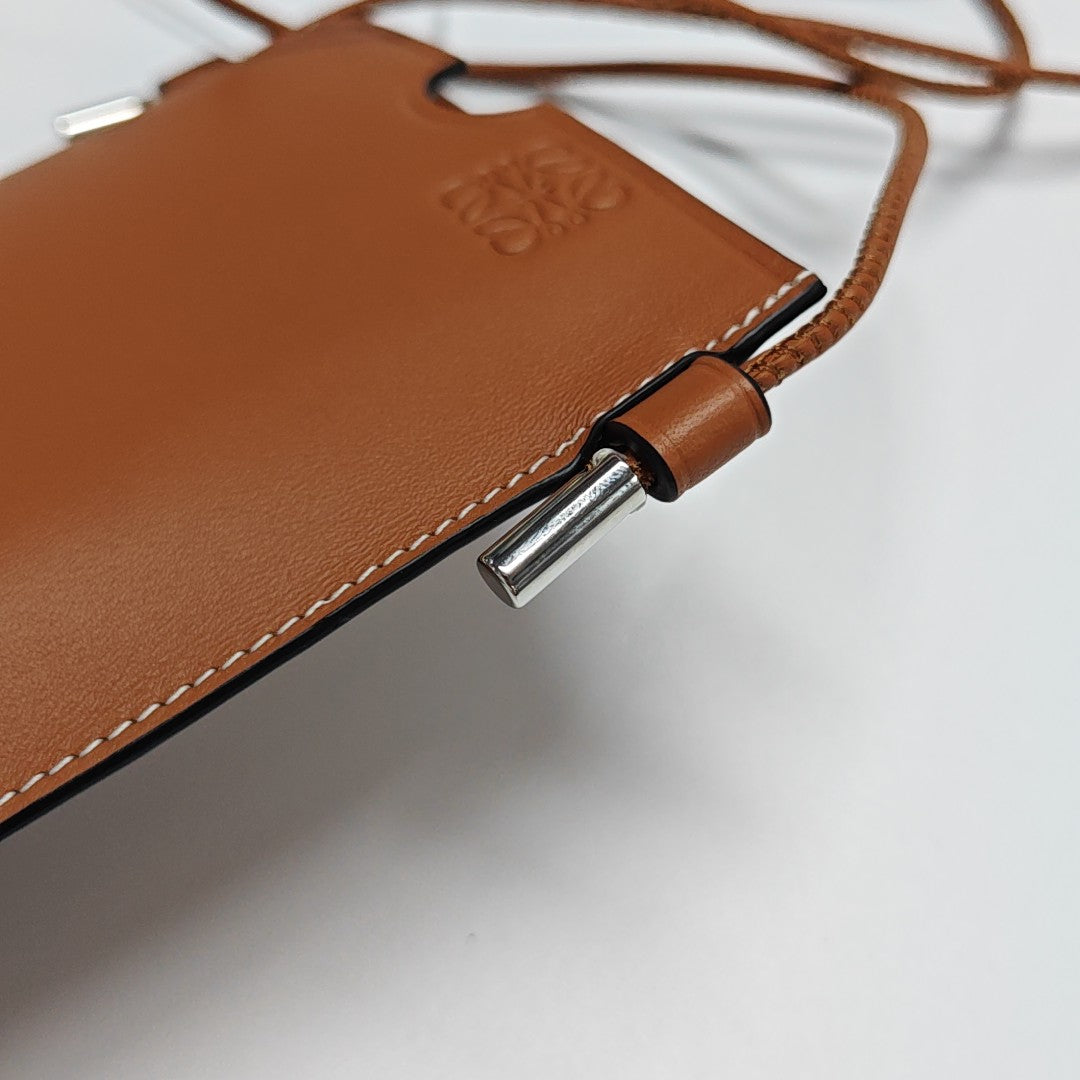 Calfskin Shoulder Bag Brown