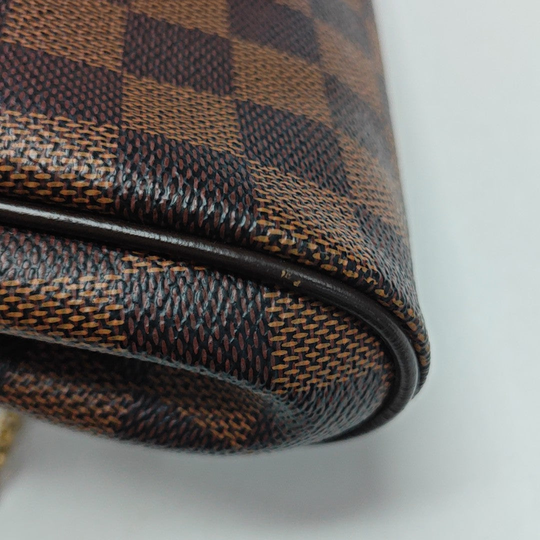 EVA Damier Ebene Coated Canvas Brown