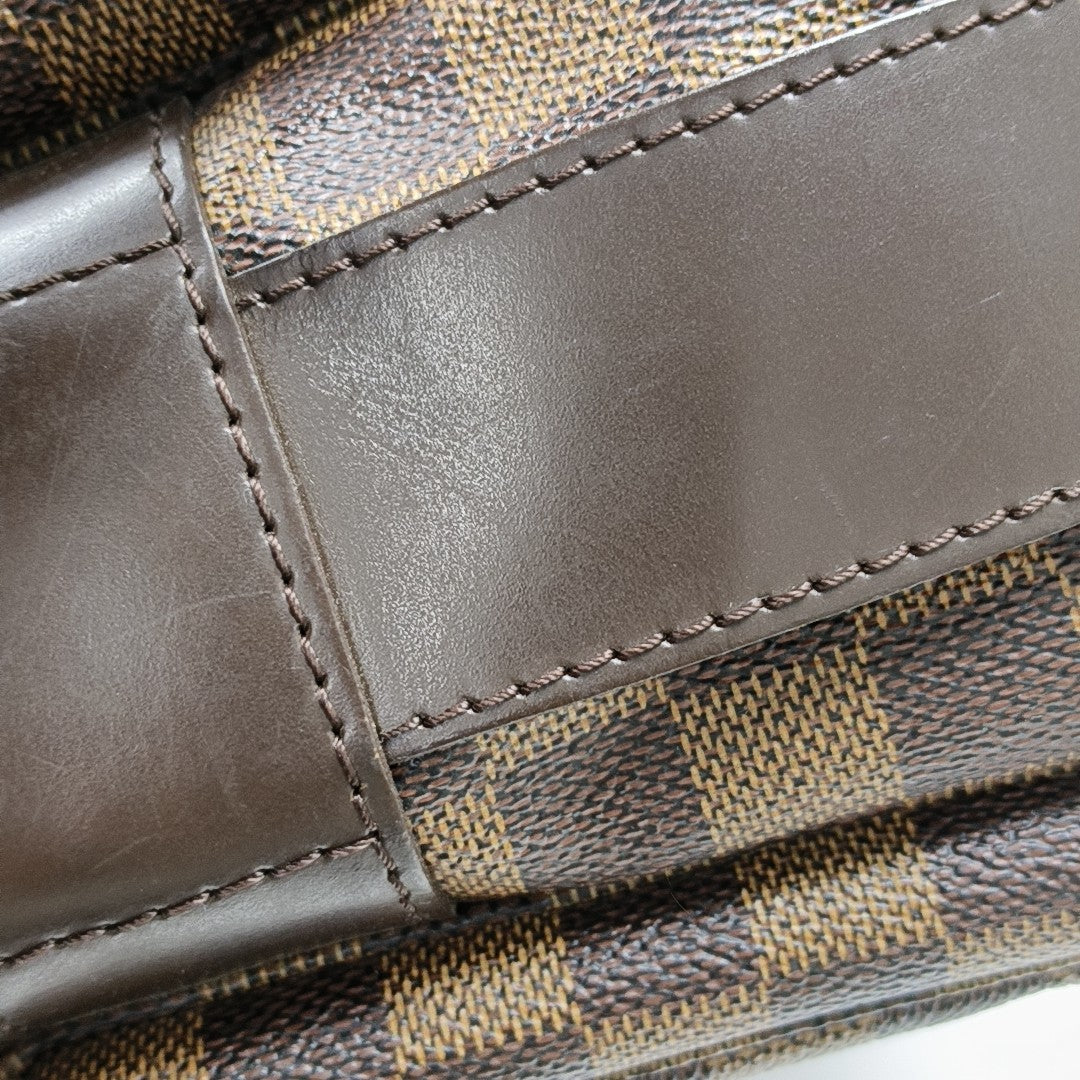 NAVIGLIO Damier Ebene Coated Canvas Brown
