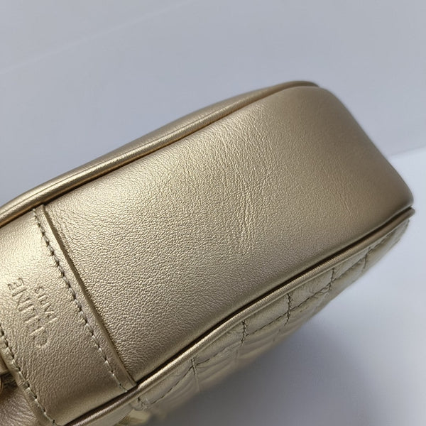 C CHARM Quilted Leather Gold