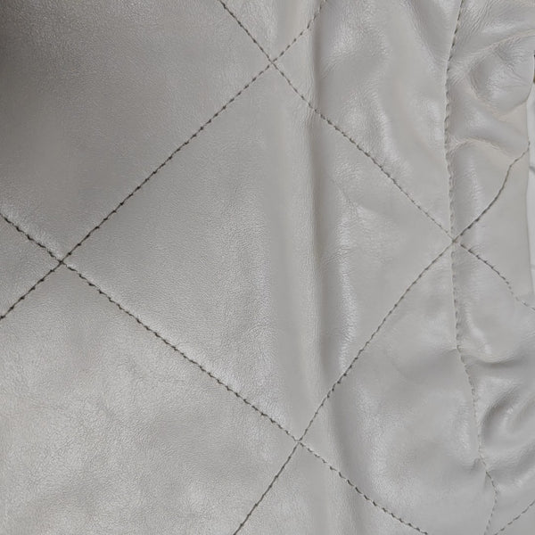 CHANEL 22 Mini Quilted Calfskin White