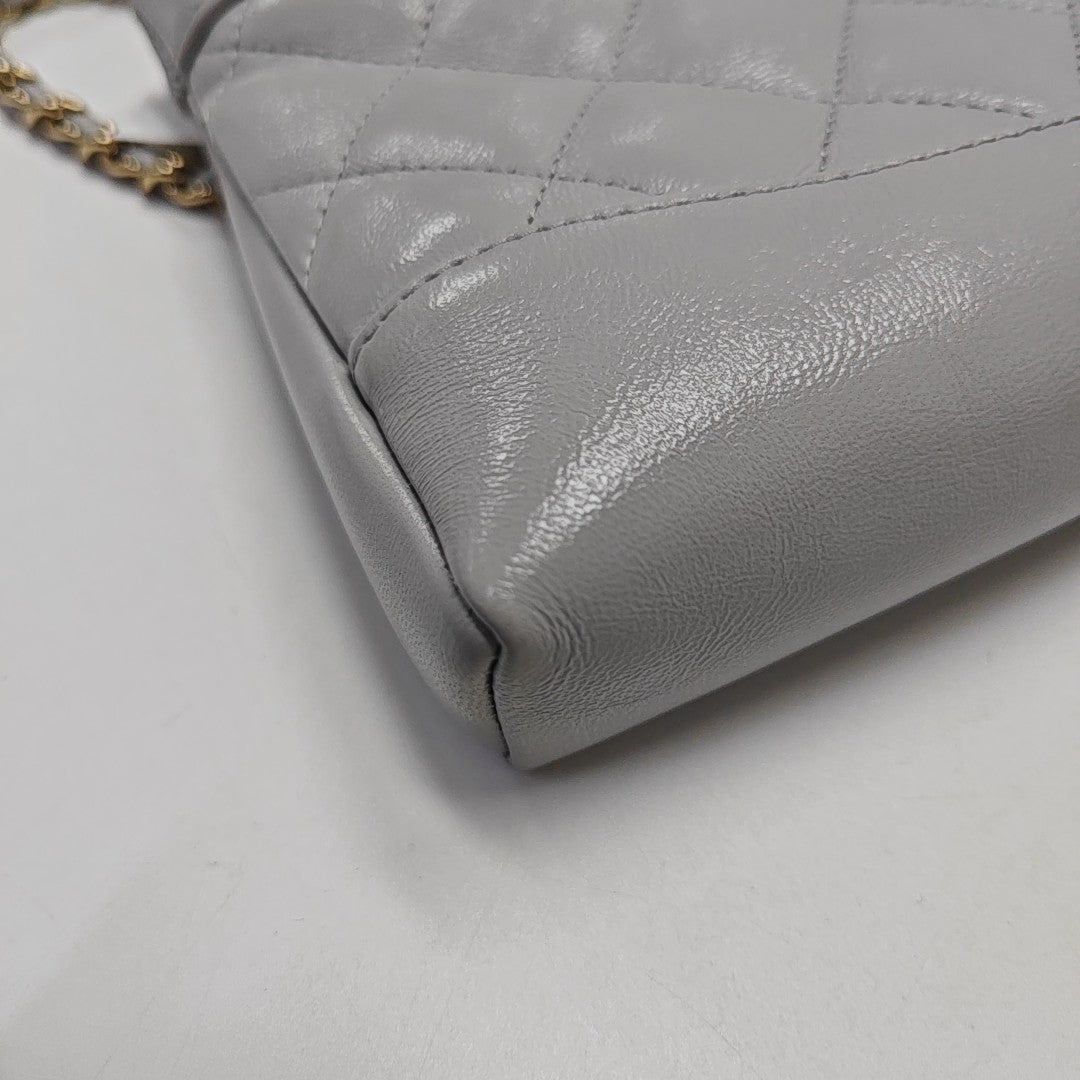 CHANEL 31 Mini Quilted Lambskin Gray