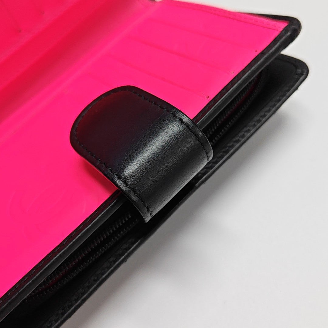 CAMBON Quilted Calfskin Black Wallet