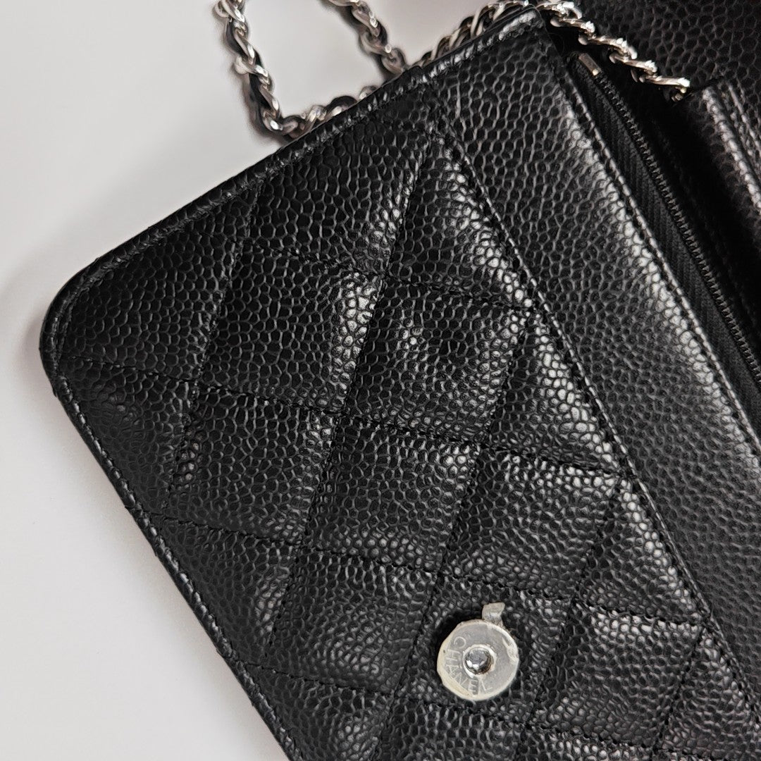 WOC Quilted Grained Calfskin Black